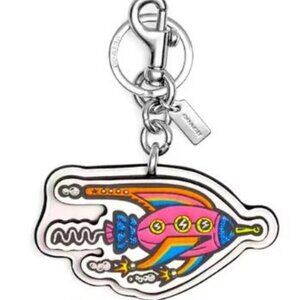 Coach Cosmic Rocket Bag Charm Keychain NWT